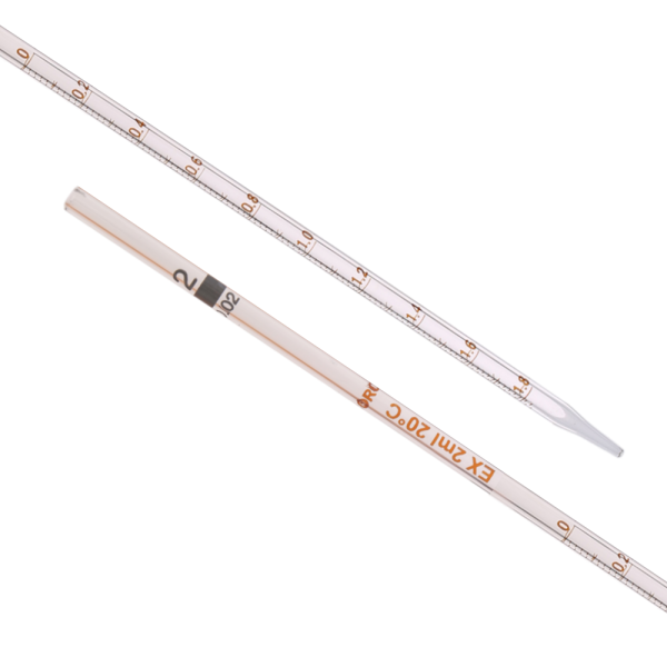 Borox Cam Dereceli Pipet 2 ml - Serolojik Pipet - 10 Adet