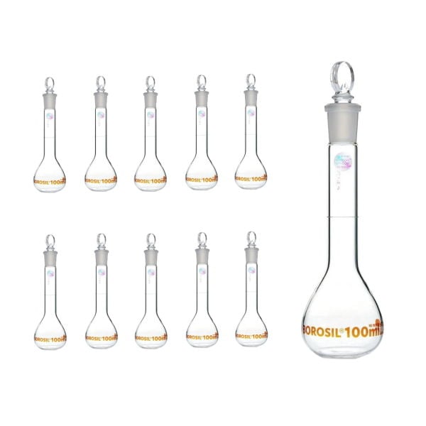 Borosil Cam Balon Joje 100 ml - Tıpalı Class A Sertifikalı - 10 Adet Toptan