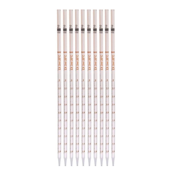 Borox Cam Dereceli Pipet 2 ml - Serolojik Pipet - 10 Adet