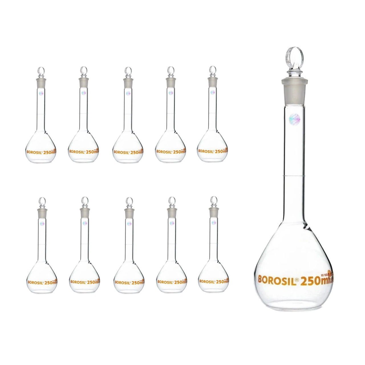 Borosil Cam Balon Joje 250 ml - Tıpalı Class A Sertifikalı - 10 Adet Toptan