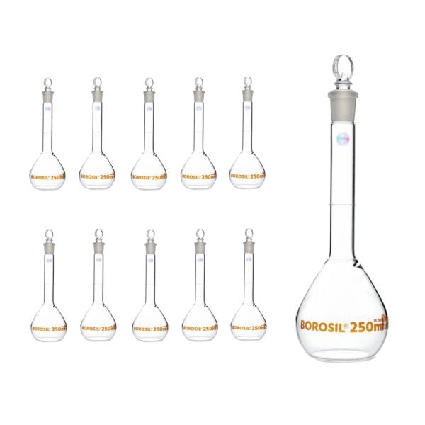 Borosil Cam Balon Joje 250 ml - Tıpalı Class A Sertifikalı - 10 Adet Toptan