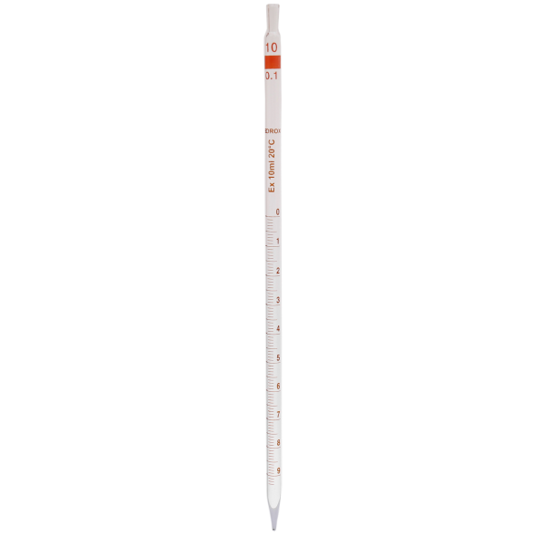 Borox Cam Dereceli Pipet 10 ml - Serolojik Pipet - 10 Adet