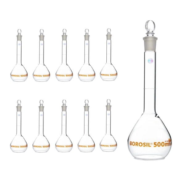 Borosil Cam Balon Joje 500 ml - Tıpalı Class A Sertifikalı - 10 Adet Toptan