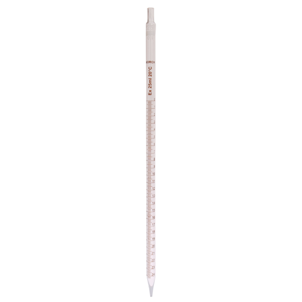 Borox Cam Dereceli Pipet 25 ml - Serolojik Pipet - 10 Adet