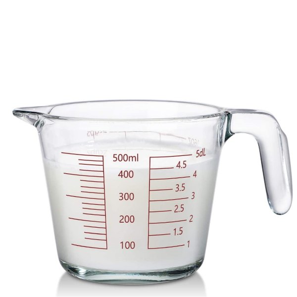 Borox Kulplu Cam Beher 500ml - Ölçü Kabı Beaker - 5 Adet