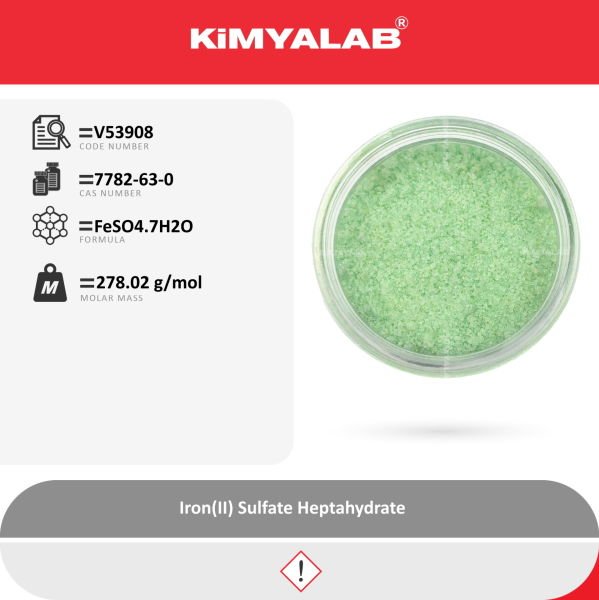 Kimyalab Demir II Sülfat Heptahidrat - Iron II Sulfate Heptahydrate - 25 Kg-Koli Toptan