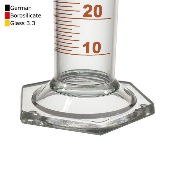 Borox Cam Çalkalamalı Mezür 250 ml - Plastik Tıpalı Dereceli Silindir