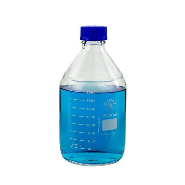 Simax Cam Otoklav Şişe 2000 ml - Vida Kapaklı Boş Şişe