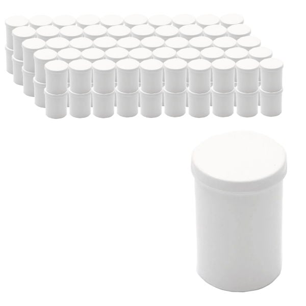 Beyaz Numune Kabı 140ml - Plastik Kapaklı Kutu - 100 Adet