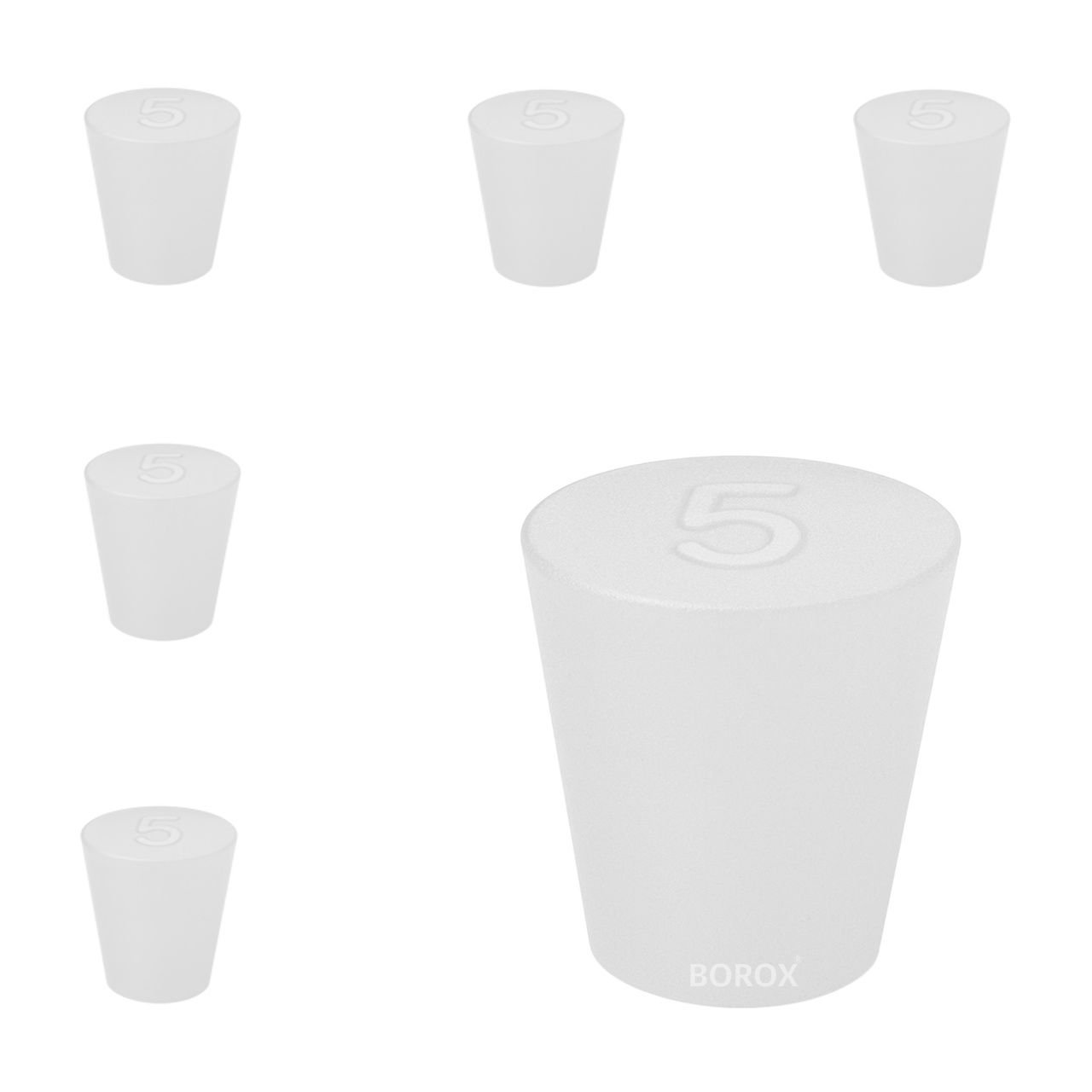 Borox Silikon Tıpa No 5 - 5 Adet