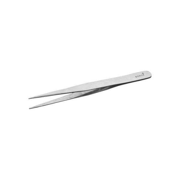 Borox Penset 12 cm Paslanmaz Çelik - Düz Sivri Uçlu Cımbız - 10 Adet Toptan