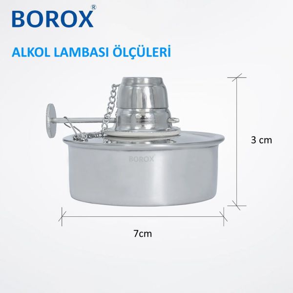 Borox Alkol Lambası 150 ml - Paslanmaz Çelik - Spirit Burner - 10 Adet Toptan