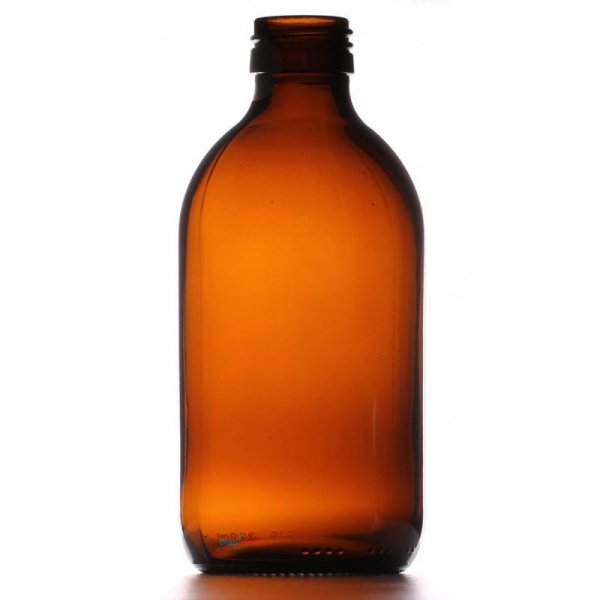 Borox Amber Cam Şişe 300ml - Siyah Kapaklı Şişe 300cc 100Adet
