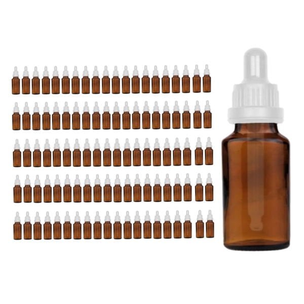 Borox Amber Damlatma Şişe 50ml - Damlalık Şişe Kapaklı 100lü