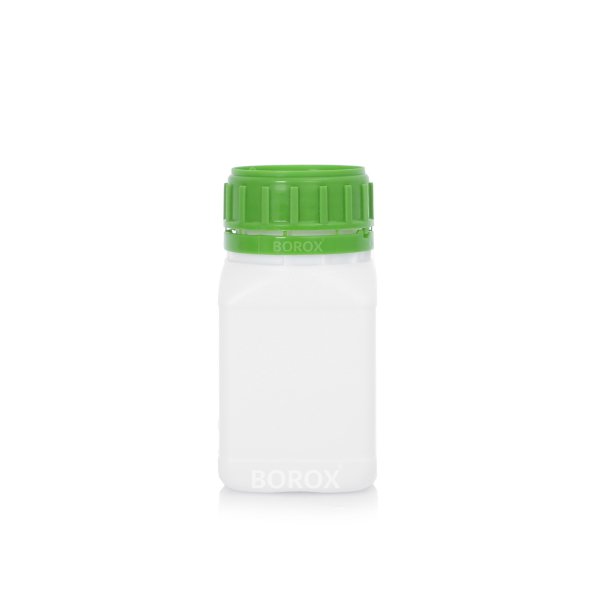 Borox Plastik Kare Şişe 250 ml - Yeşil Kapaklı Şişe 200 Adet
