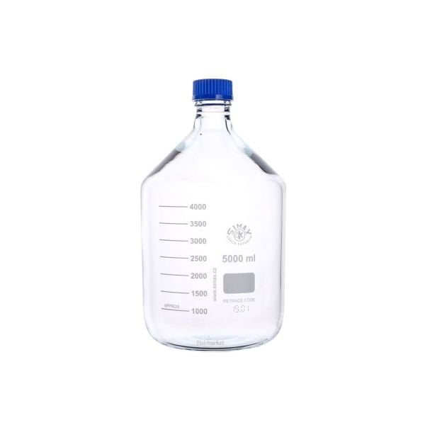 Simax Cam Otoklav Şişe 5000 ml - Vida Kapaklı Boş Şişe - 6 Adet Toptan