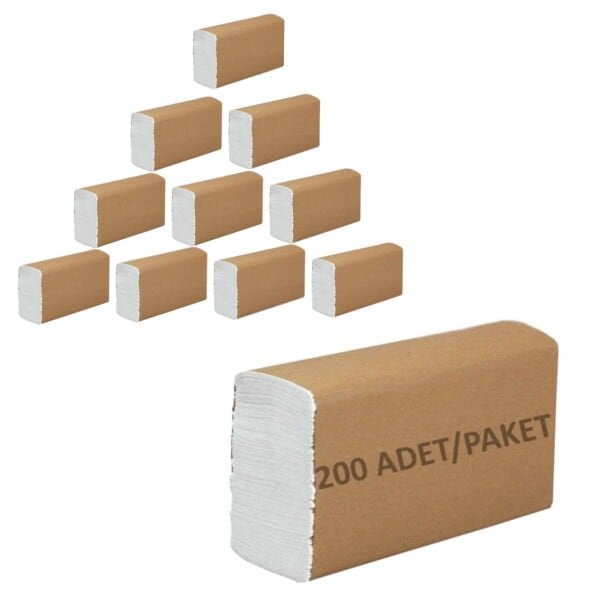 Borox Z Katlama Havlu - Dispenser Havlu - 200 x 10 Paket