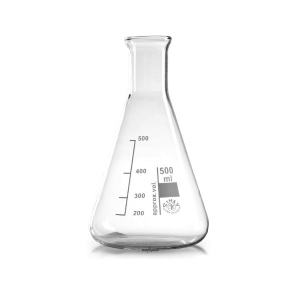 Simax Cam Erlen 500 ml - Erlenmeyer Flask Dar Boyunlu - 10 Adet Toptan