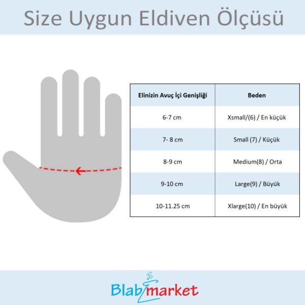 Lateks Eldiven L - Pudralı Latex Muayene Eldiven 20 Kutu