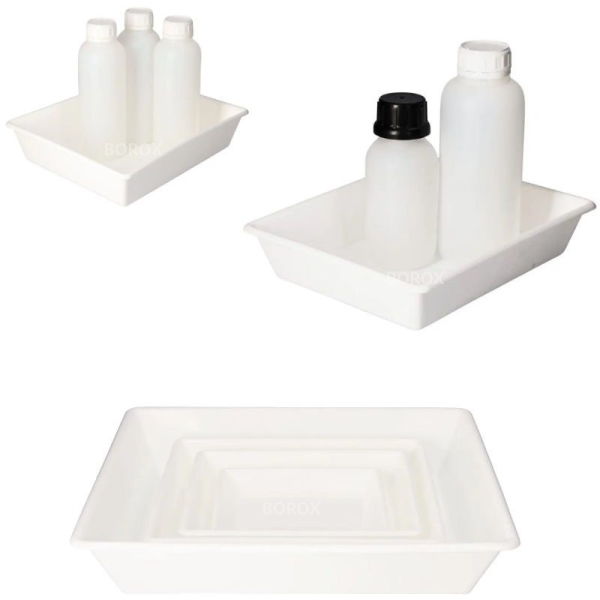 Borox Numune Taşıma Tepsisi 10L - PP Tepsi Numune Kabı 10lu - Tray