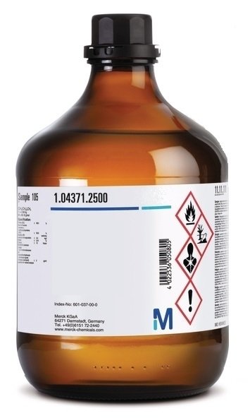 Etil Asetat 2.5 l - Ethyl Acetate Gr For Analysis Acs,iso Plastic Bottle Merck 109623.2511