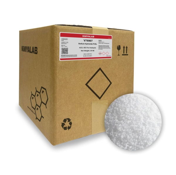 Kimyalab Sodyum Hidroksit Boncuk - Sodium Hydroxide 25 Kg-Koli Toptan