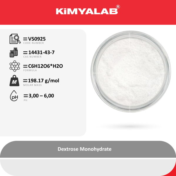 Kimyalab Glikoz Monohidrat - Dekstroz - Dextrose Monohydrate 25 Kg-Koli Toptan