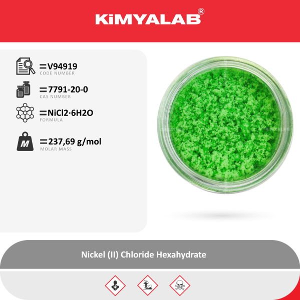 Kimyalab Nikel (II) Klorür 1Kg - Nickel (II) Chloride Hexahydrate