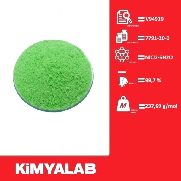 Kimyalab Nikel (II) Klorür - Nickel (II) Chloride Hexahydrate 25 Kg-Koli Toptan