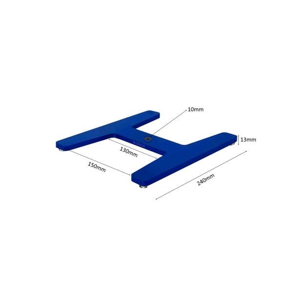 Borox Büret Standı 215x240mm - H Şeklinde Bunzen Mesnedi Set - 60cm Çubuklu - Yüksek Kalite