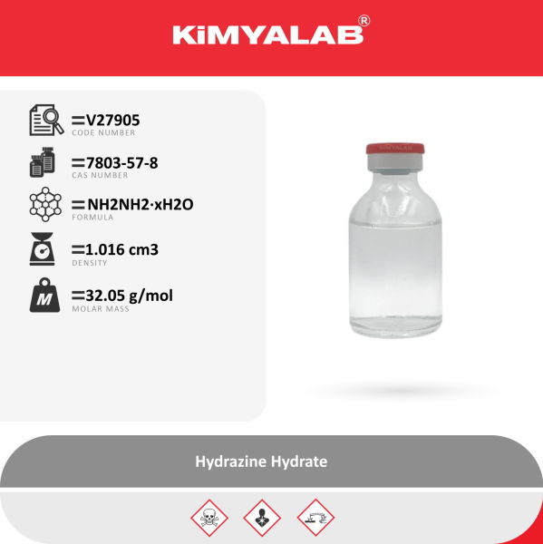 Kimyalab Hidrazin Hidrat Çözeltisi - 1L - Hydrazine Hydrate 55%