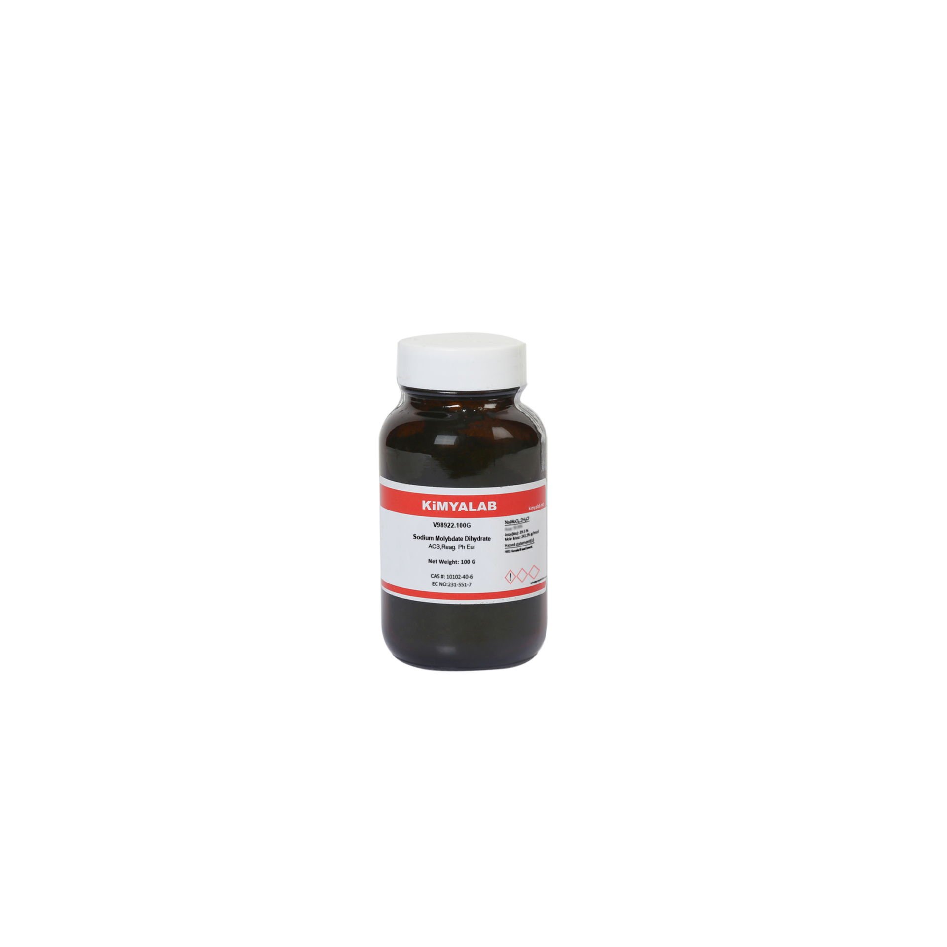 Kimyalab Sodyum Molibdat 100g - Sodium Molybdate Dihydrate