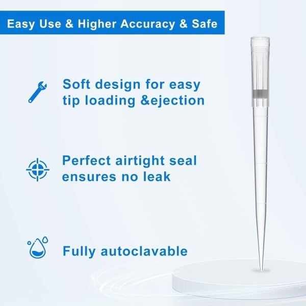 Borox Filtreli Pipet Ucu Steril 100-1000 µl - Uzun - 10 Adet Toptan