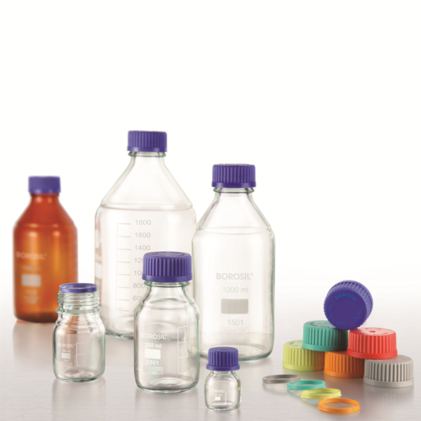 Borosil Cam Otoklav Şişe 1000ml - Vida Kapaklı Şişe - 10Adet Toptan