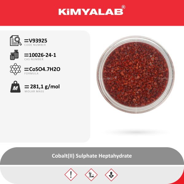 Kimyalab Kobalt Sülfat 1Kg - Cobalt(II) Sulphate Heptahydrate