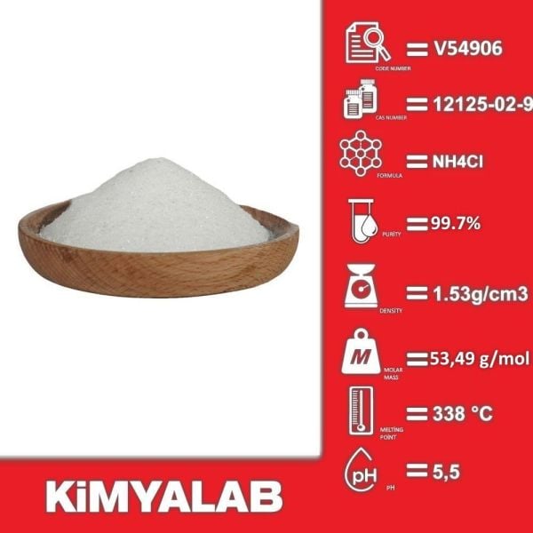 Kimyalab Amonyum Klorür - Ammonium Chloride 25 Kg-Koli Toptan