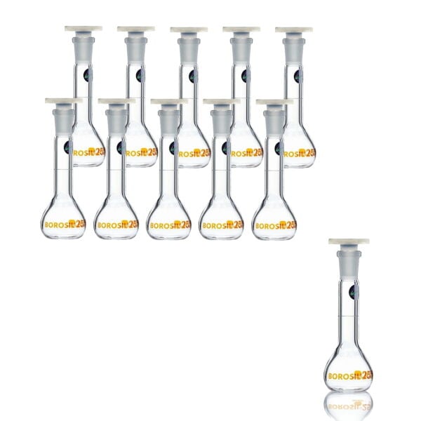 Borosil Cam Balon Joje 10ml - Plastik Tıpalı 10 Adet Toptan