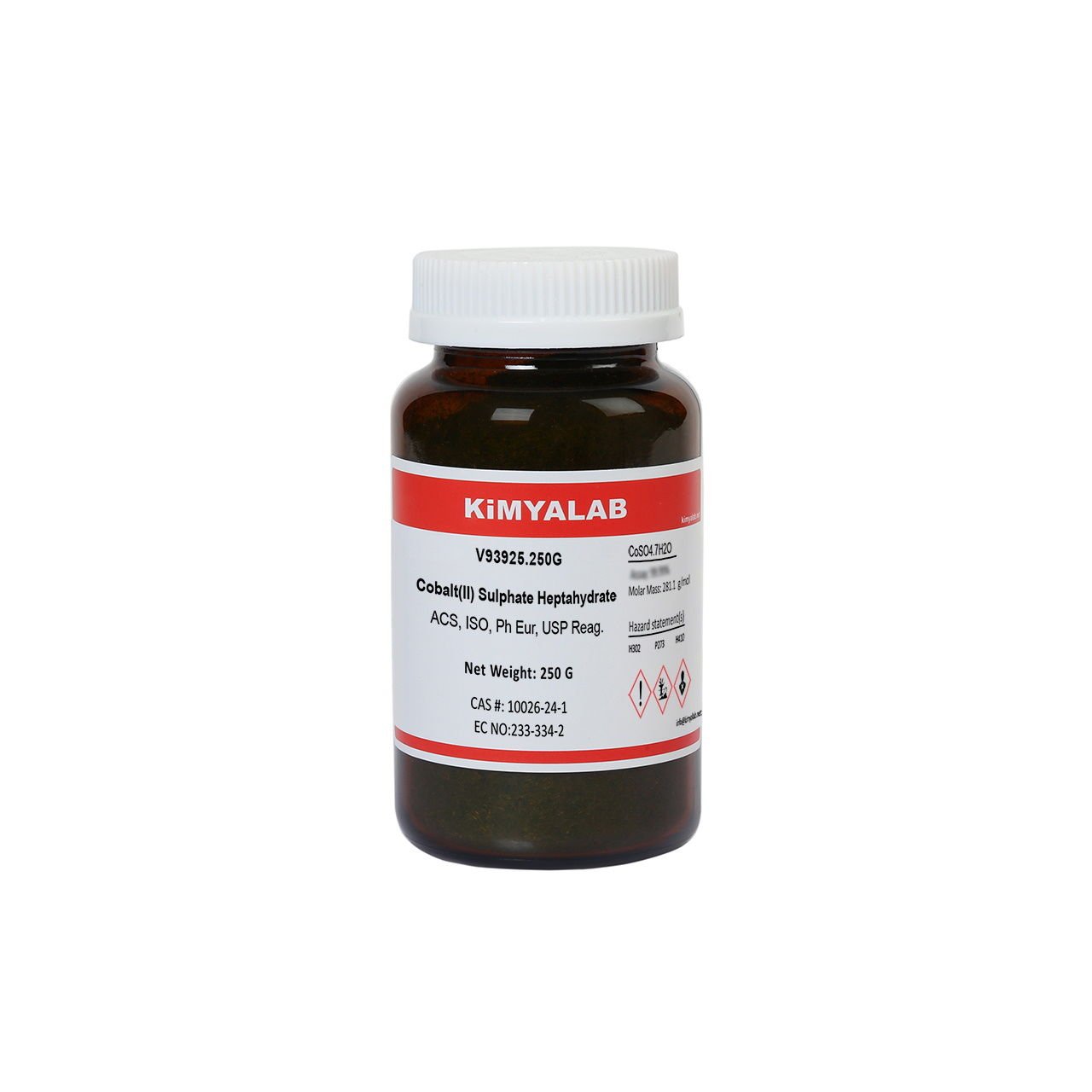Kimyalab Kobalt Sülfat 250g - Cobalt(II) Sulphate Heptahydrate