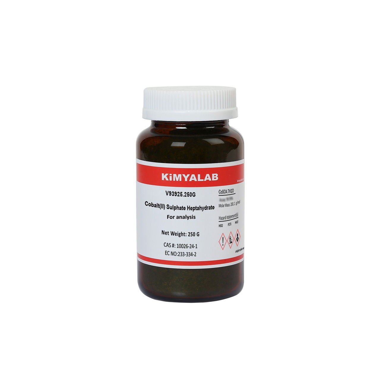 Kimyalab Kobalt Sülfat 250g - Cobalt(II) Sulphate Heptahydrate
