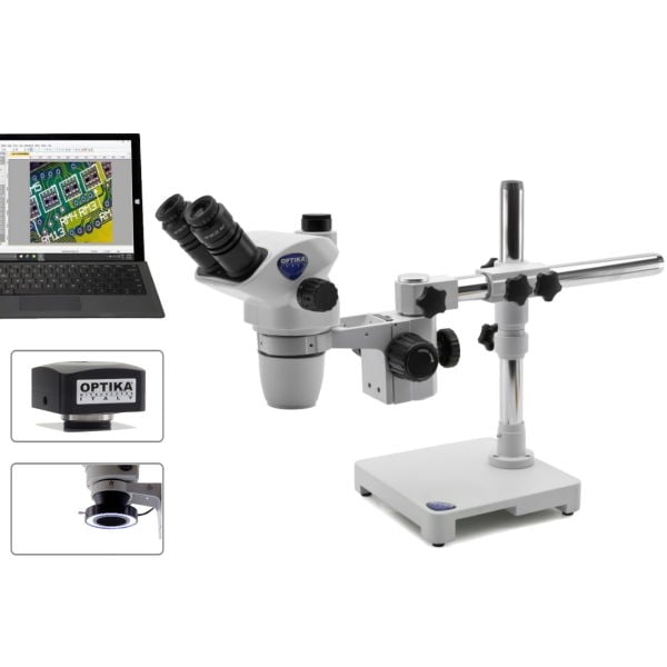 OPTİKA Kameralı Trinoküler Stereo Zoom Mikroskop 45x Büyütme