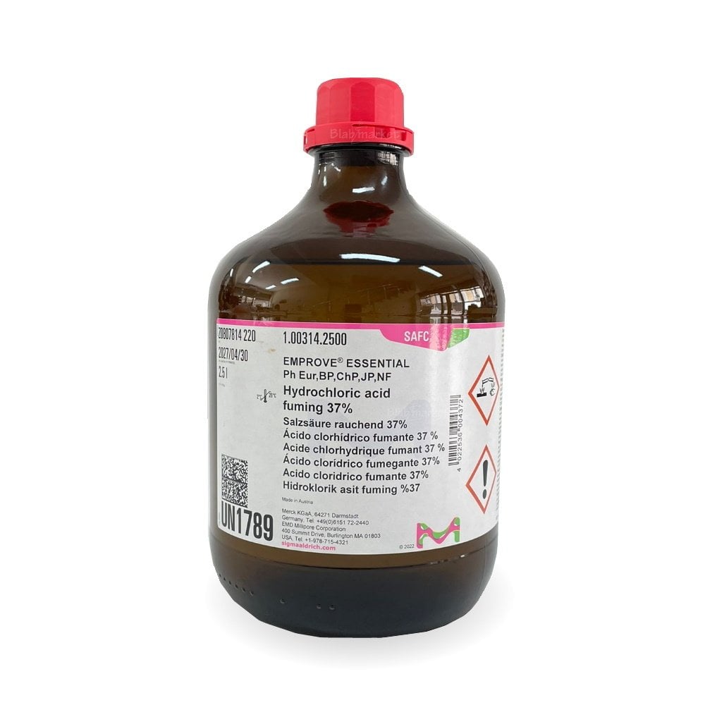 Merck 100314 Hidroklorik Asit 2.5 L - Hyd. Acid Fuming 37%