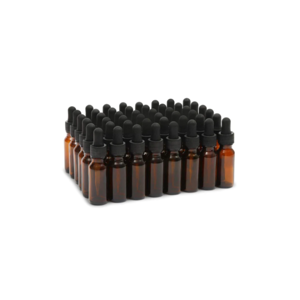 Borox Cam Damlatma Şişe 30ml - Amber Damlalıklı Şişe Kapaklı - 100 Adet Toptan