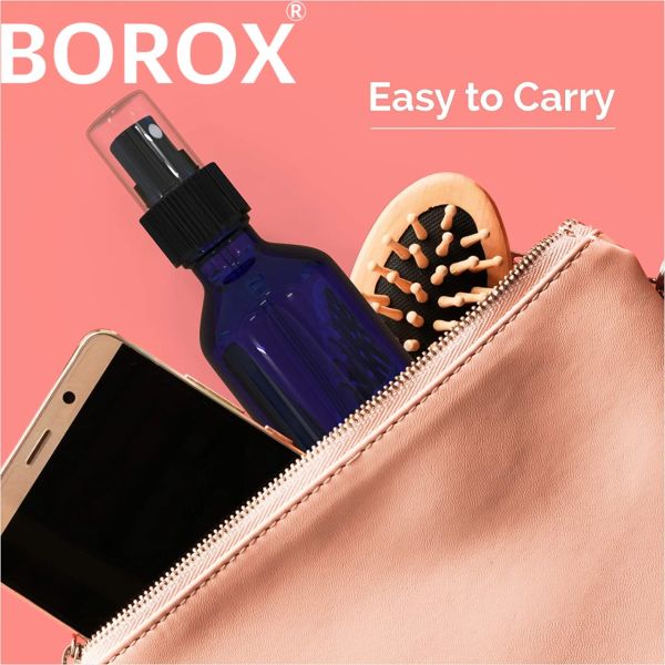 Borox Mavi Cam Sprey Şişesi 100 ml - Spreyli Kolonya Şişe - 100 Adet Toptan