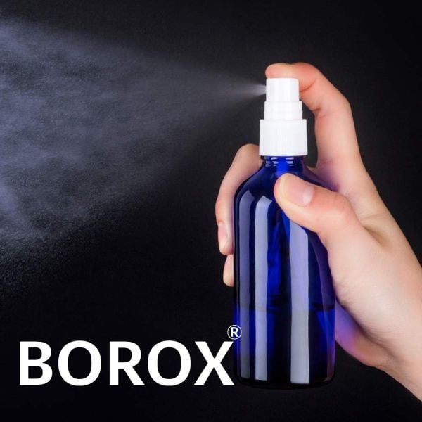 Borox Mavi Cam Sprey Şişesi 100 ml - Spreyli Kolonya Şişe - 100 Adet Toptan