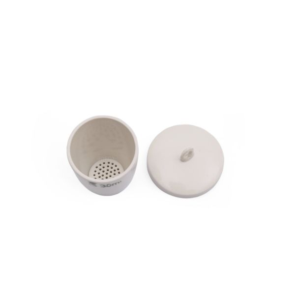 Borox Porselen Kroze Kapaklı 25ml - Çap 35mm - Dibi Delikli