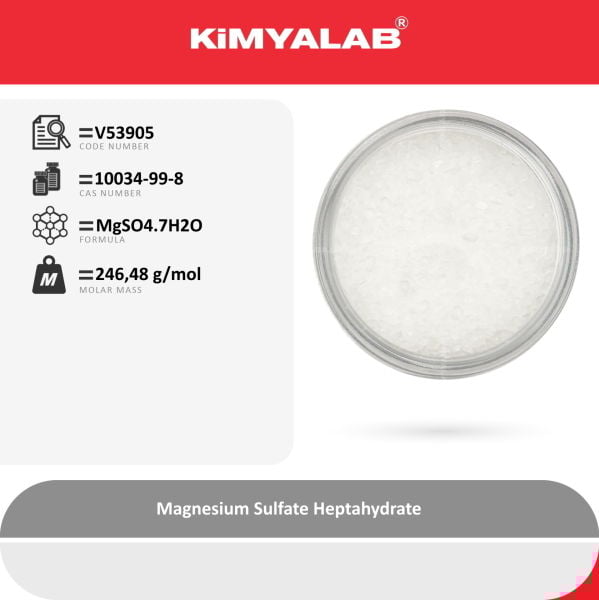 Kimyalab Magnezyum Sülfat - Farma Kalite - Magnesium Sulfate Heptahydrate USP - 25 Kg-Koli Toptan