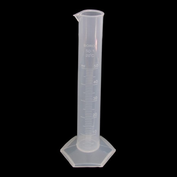 Borox Plastik Mezür 50 ml - Uzun form Kabartma Skala 50 Adet Toptan