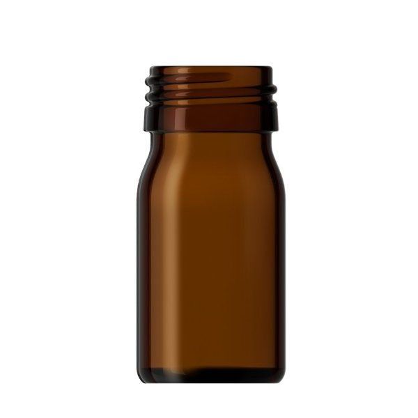 Borox Amber Cam Şişe Geniş Ağız 30 ml - Beyaz Kapaklı Şişe - 100 Adet Toptan