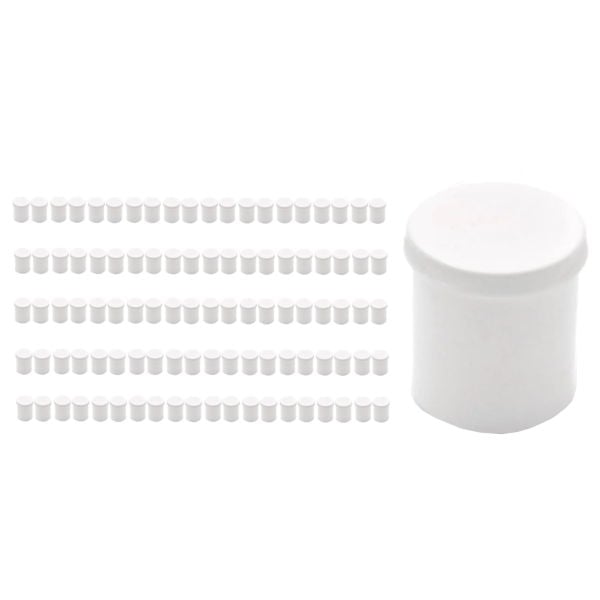 Beyaz Numune Kabı 100ml - Plastik Kapaklı Kutu 100 cc - 100 Adet Toptan