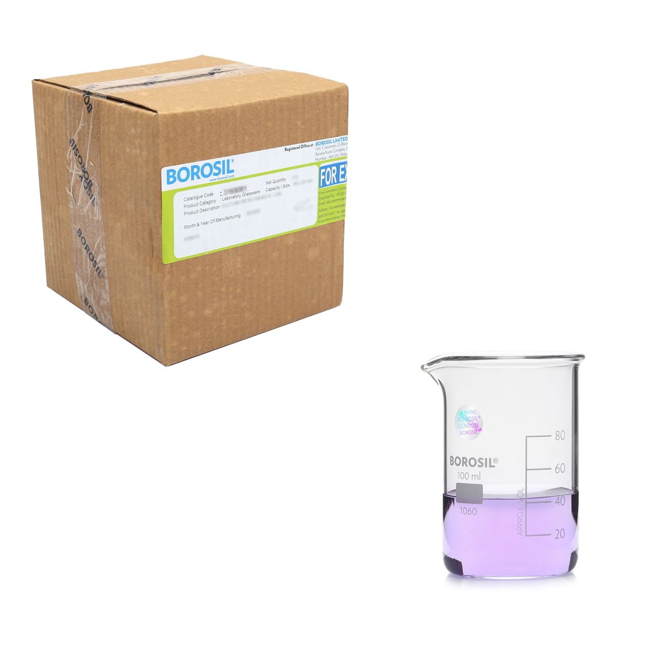 Borosil Cam Beher 100 ml - Uzun Form Isıya Dayanıklı 40 Adet Toptan
